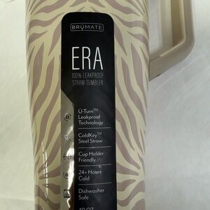 BrüMate ERA x Chloe Leakproof Straw Tumbler - Beige Limited Edition Zebra